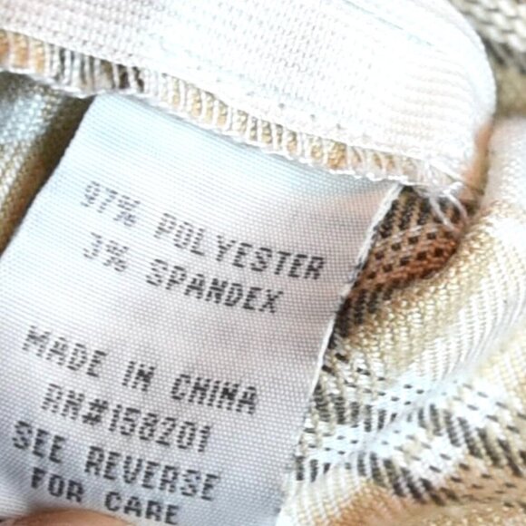 Tan Plaid Pleated Skirt Size XS Soft Academia Preppy Mini Y2K Coquette - Picture 4 of 7